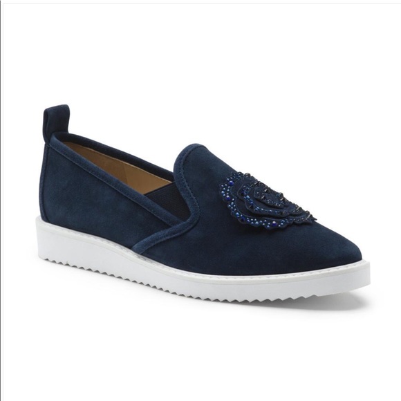 Karl Lagerfeld Shoes - Karl Lagerfeld Blue CYRA Suede Loafer Sz 6.5 NWT